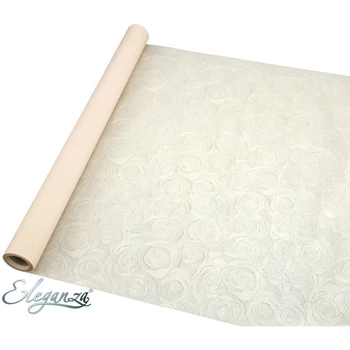 Rózsa mintás csillogó csomagolóanyag