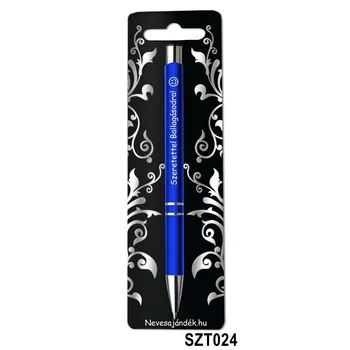 Gravírozott színes golyóstoll - Szeretettel Ballagásodra 13,6 cm
