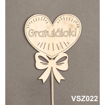 Virág dekoráció 43 cm - Gratulálok