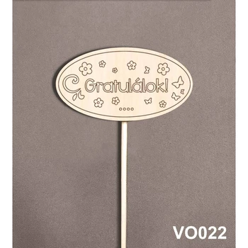 Virág dekoráció 43 cm - Gratulálok,virágos