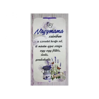 Falikép tábla - Egy nagymama szívében... 26x50cm