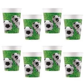 Foci - Football Papír Parti Pohár - 200 ml, 8 db-os