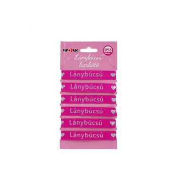 Karkötő Lánybúcsú rózsaszín 6db 34cm