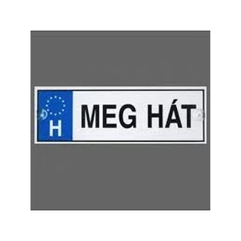 Rendszámtábla - Meg hát