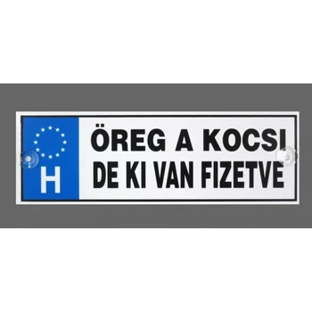 Rendszámtábla - Öreg a kocsi...