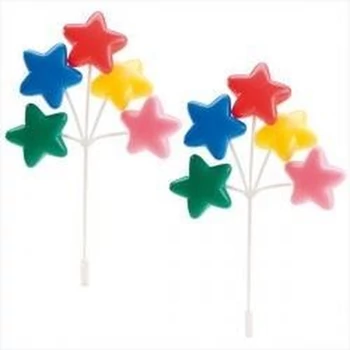 Tortadísz - Műanyag színes csillag