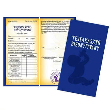 Bizonyítvány - Tejfakasztó bizonyítvány - Ajándék tejfakasztóra