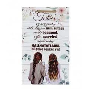 Falikép tábla - A testvér az a személy... 16x26 cm