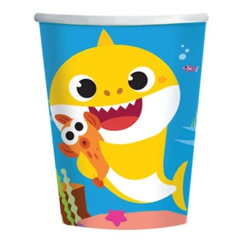 PAPÍR POHÁR , BABY SHARK, 8 DB/CS, 2,5DL