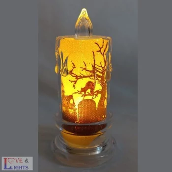 Halloween ijesztő LED gyertya