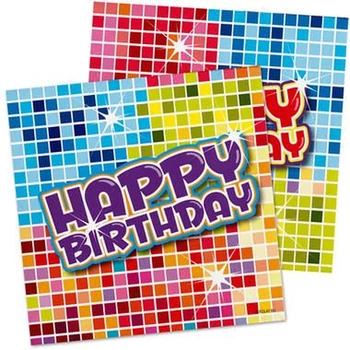 Születésnapi szalvéták 25x25cm - 16 db