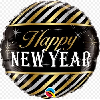 "Happy New Year" fólia légömb
