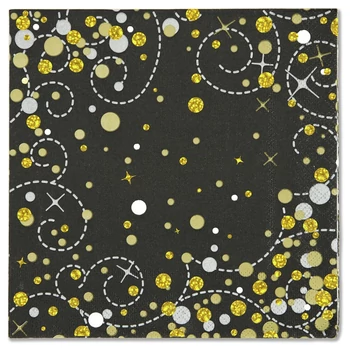 Fekete/Arany szalvéta