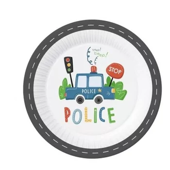 Police, Rendőr papírtányér 6 db-os