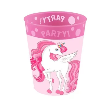 Unikornis Rainbow Colors pohár, műanyag