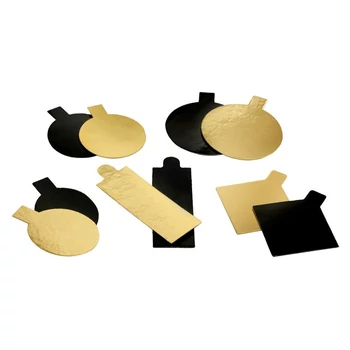Arany-fekete mini desszert alátétek