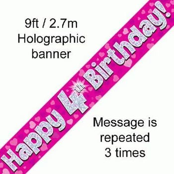 Banner - Pink - 04th Birthday Felirat