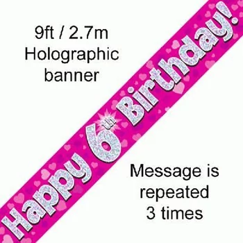Banner - Pink - 06th Birthday Felirat