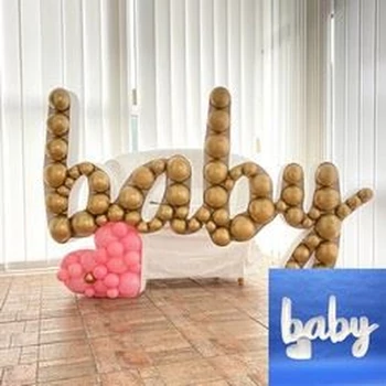 Baby Feliratú Dekorációs Keret Lufihoz