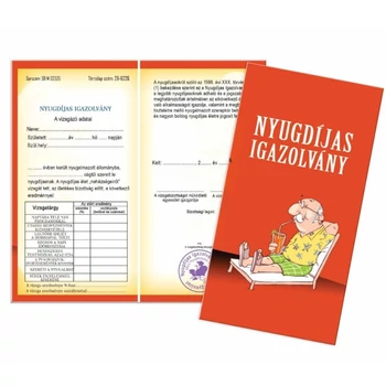 Bizonyítvány - Nyugdíjas igazolvány férfi