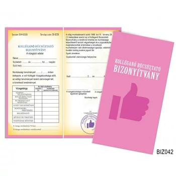 Bizonyítvány - Kolléganő búcsúztató