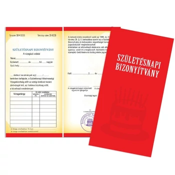 Bizonyítvány - Születésnapi bizonyítvány, üres