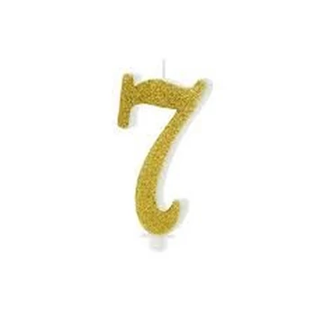 Gyertya - Arany, 7-es szám 10cm