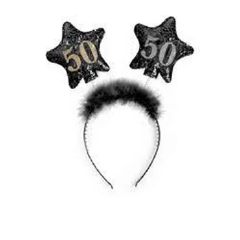 Hajpánt - 50-es, csillagos, fekete-ezüst