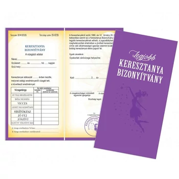 Bizonyítvány - Legjobb Keresztanya