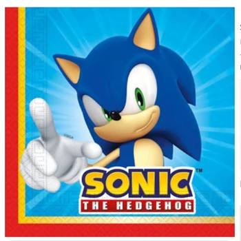 Sonic Sega Parti Szalvéta - 33 x 33 cm, 20 db