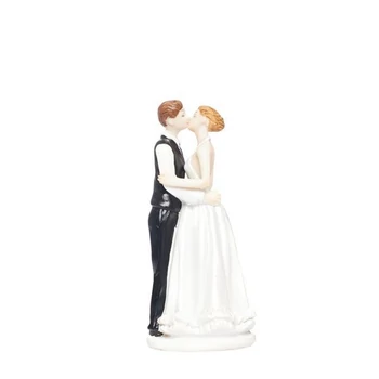 Tortadekoráció - Nászpár "Csókos pár"