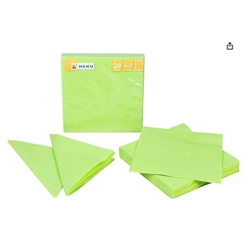 Szalvéta - Egyszínű, 3 rétegű, Almazöld, 20db