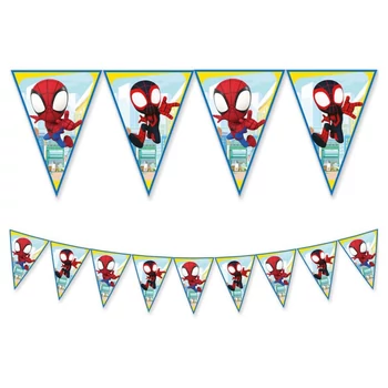 Pókember Spidey zászlófüzér 2,3 m