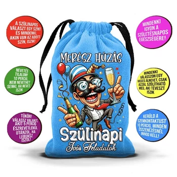 Merész húzás - Szülinapi ivós feladatok (kék)