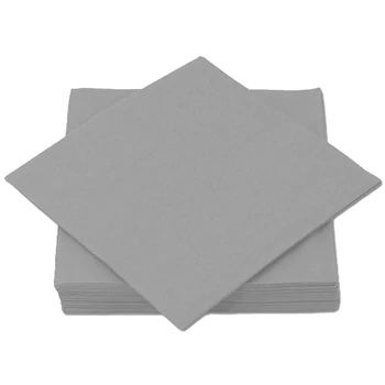 Szalvéta - Egyszínű, 3 rétegű, Ezüst, 20 db