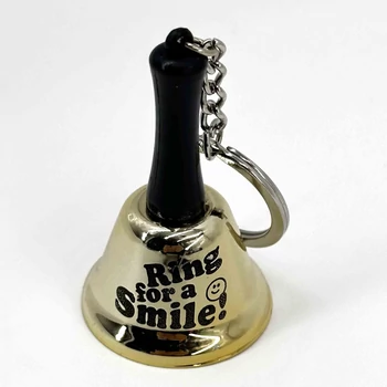 Csengő kulcstartó - Ring for a smile! (arany)
