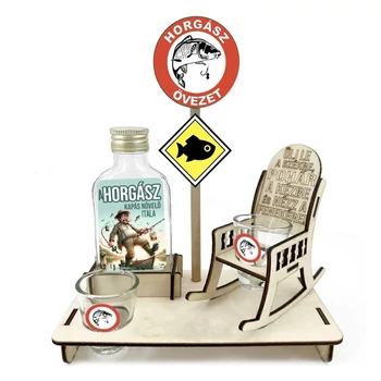 Székes ital kínáló szett - Horgász