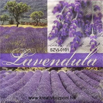 Szalvéta - Levendulás, 3 rétegű, 20db