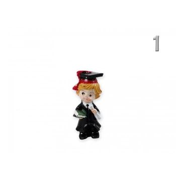 Kis kerámia figura - Ballagási, fiú