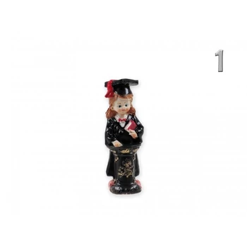 Kis kerámia figura - Ballagó fiú / lány