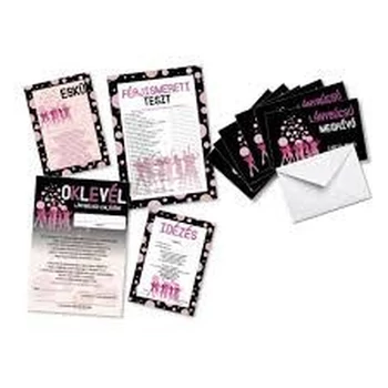 Lánybúcsús szett - Fekete-pink, csajos