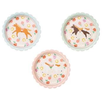 Papírtányér- Lovas , 6 darab/csomag