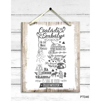Dekor falikép - Családi szabályok