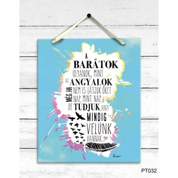 Dekor falikép - A barátok olyanok, mint az angyalok