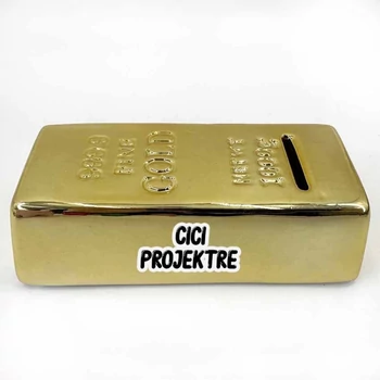 Persely - Cici projektre, aranyrúd formájú