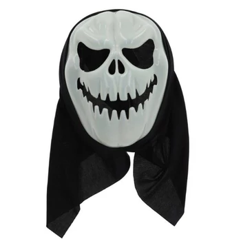 Maszk - Sötétben világító koponya, csuklyarésszel