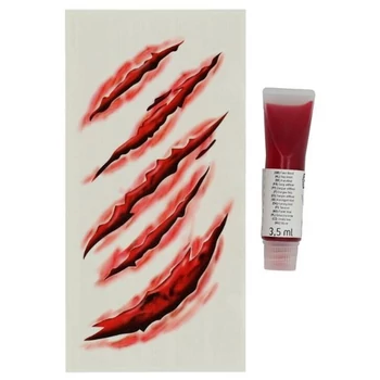 Arcfestő szett- Véres seb tetkó