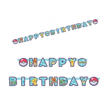 Pokémon Initial Happy Birthday felirat 200cm