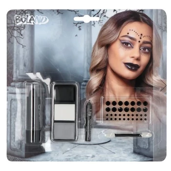 Arcfesték szett - Boszorkányos, fekete strasszkövekkel