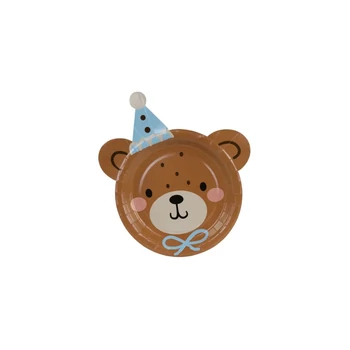 Maci Fej Alakú Papírtányérok 21 x 23 cm 6db/csomag